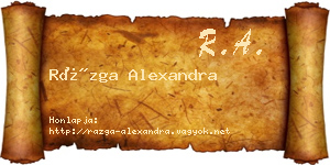 Rázga Alexandra névjegykártya